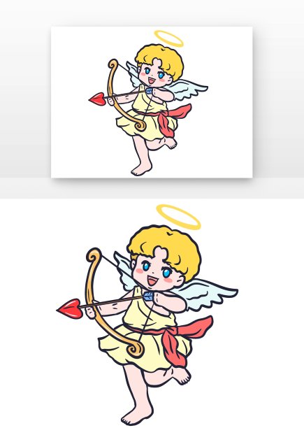 可爱丘比特射箭人物图片下载