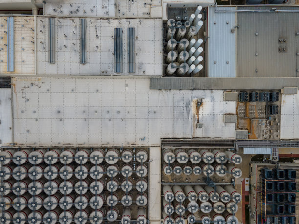 工业厂房液罐鸟瞰图图片下载