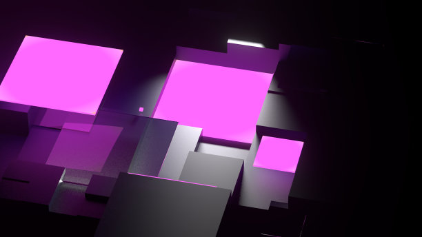 创意粉色方块图案深色背景图片下载