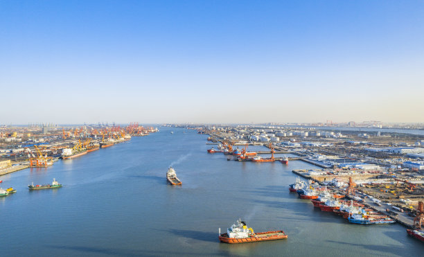 天津码头航拍照片图片下载