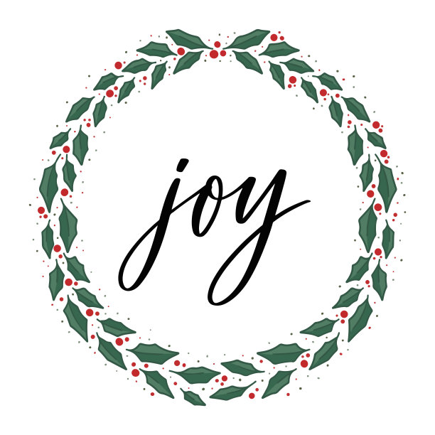 欢乐花环与引用，白色背景。绿色的松枝和红色的浆果。矢量插图。自然卡片设计模板。图片下载