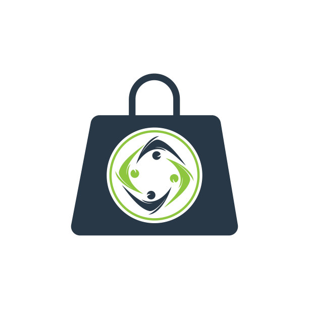 购物袋与组的标志。图片下载