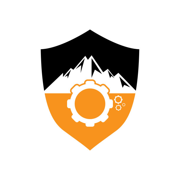 山地齿轮标志图标设计。图片下载