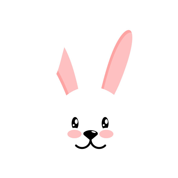 复活节兔子图标。复活节装饰。平的风格。图片下载