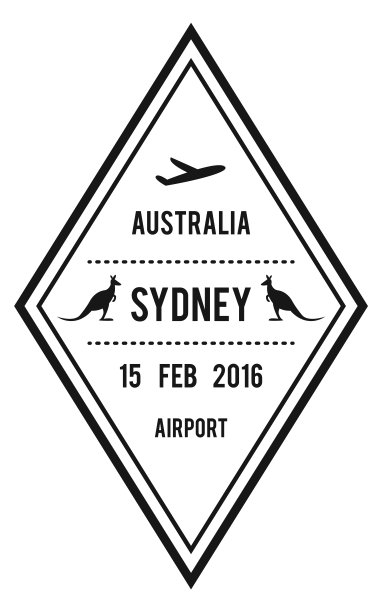 机场到达标志。国际边境通行证章图片下载