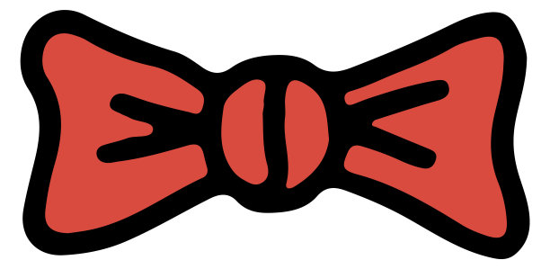 红色领结图标。优雅男性时尚图片下载