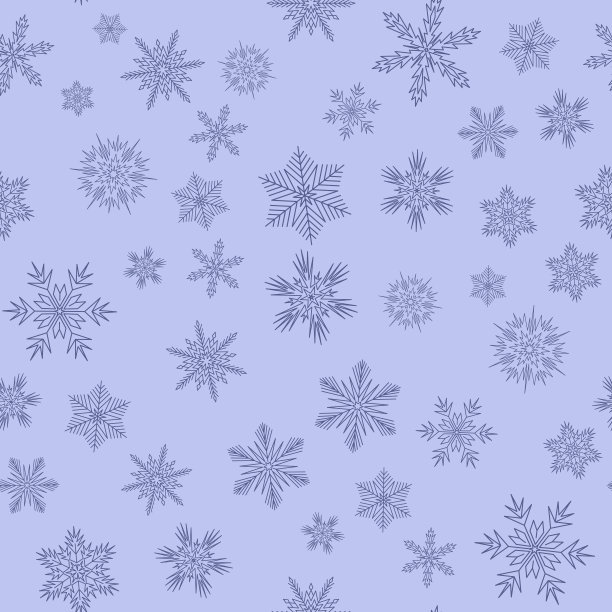 圣诞无缝图案以雪花为主，为冬季节日装饰设计图片下载
