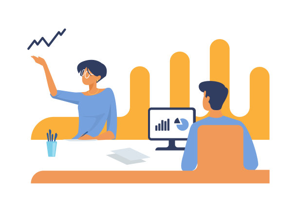 办公人员，会议，团队合作，扁平化风格图片下载