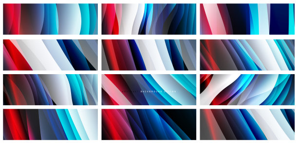 蓝色系新潮简单的流体色渐变图片下载