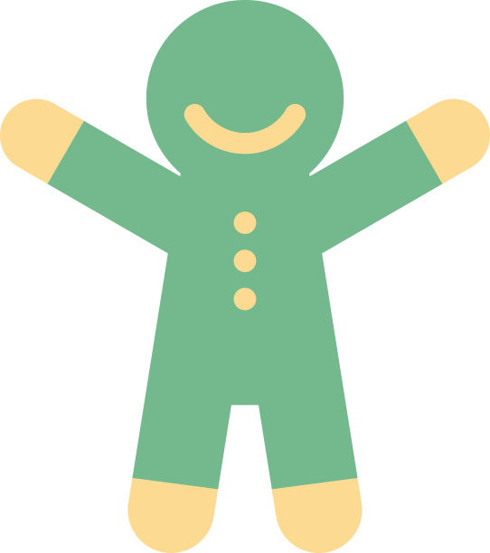 最小风格的姜饼插图图片下载