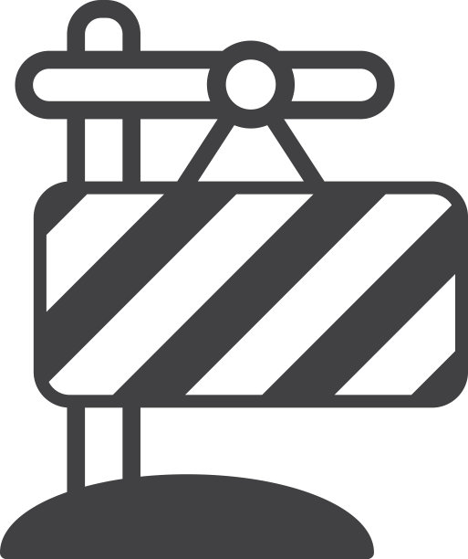 正在施工的标志说明在极简风格图片下载