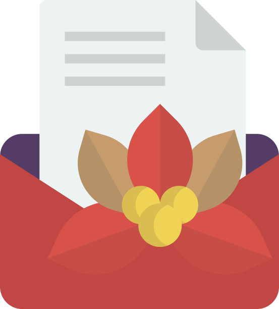 极简风格的圣诞邀请卡插图图片下载