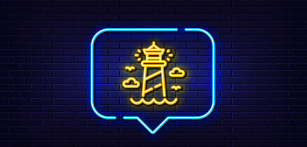 灯塔线图标烽火台标志图片下载