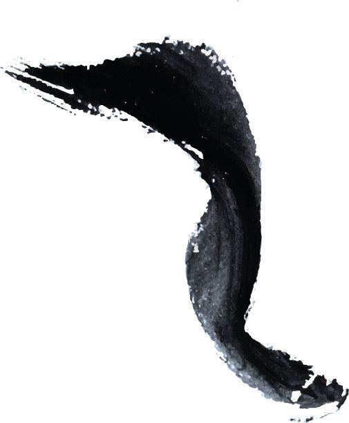 用水彩画笔刷。乏味的东西。黑色的颜色。高质量的矢量插图。图片下载