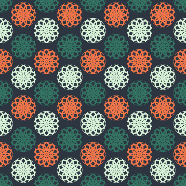 对称花粉绿色，无缝花纹床上用品纺织品和包装纸图片下载