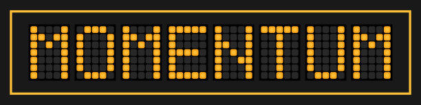 在黑色背景上，橙色引领了文字动量的横幅图片下载