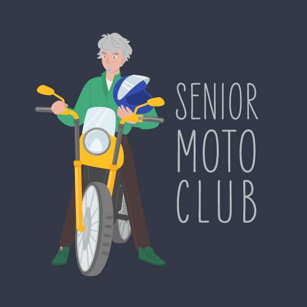 摩托俱乐部海报。可编辑矢量图图片下载