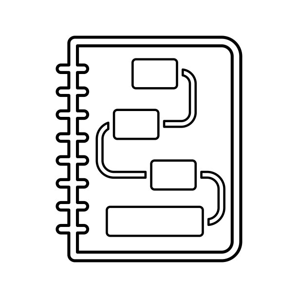 规划轮廓图标线性艺术矢量图图片下载