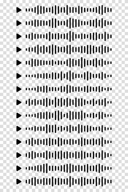 音频波。图标声音歌曲。播客掀起了波澜。透明隔离背景上的符号。语音消息。矢量插图。情商图片下载