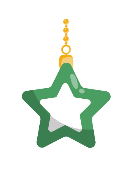 圣诞树上的绿色星星图片下载