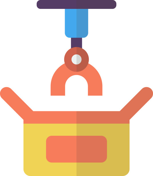 极简风格的机械臂插图图片下载