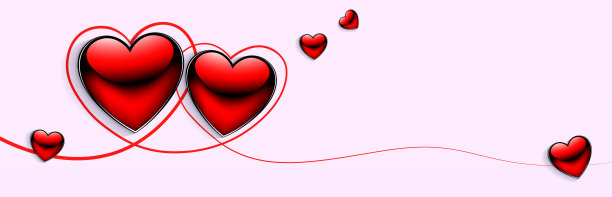 用情人节插图，红红火火绚烂人心图片下载