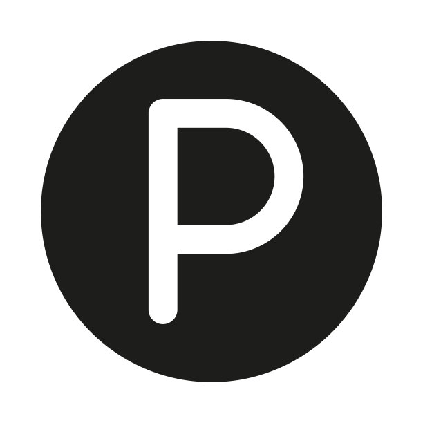 房屋清洁P字母线条图标图片下载