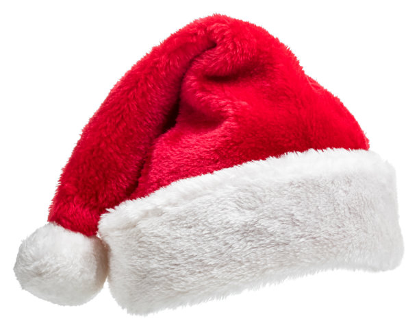 圣诞老人的帽子孤立在白色图片下载