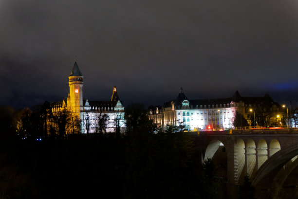 卢森堡，2019年12月:在节日期间参观美丽的卢森堡城市图片下载