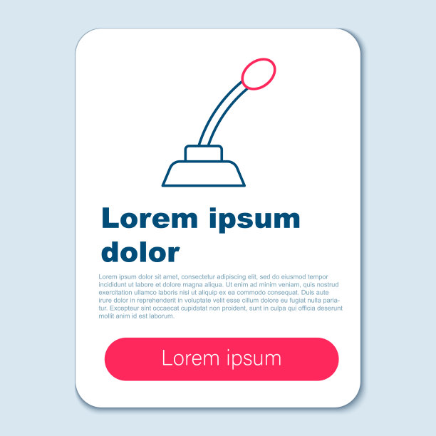 线路麦克风图标隔离在灰色背景上图片下载