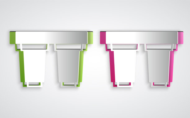 纸切水滤芯上隔离的图标图片下载