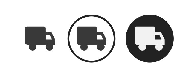 汽车卡车图标隔离在白色背景平面矢量插图图片下载