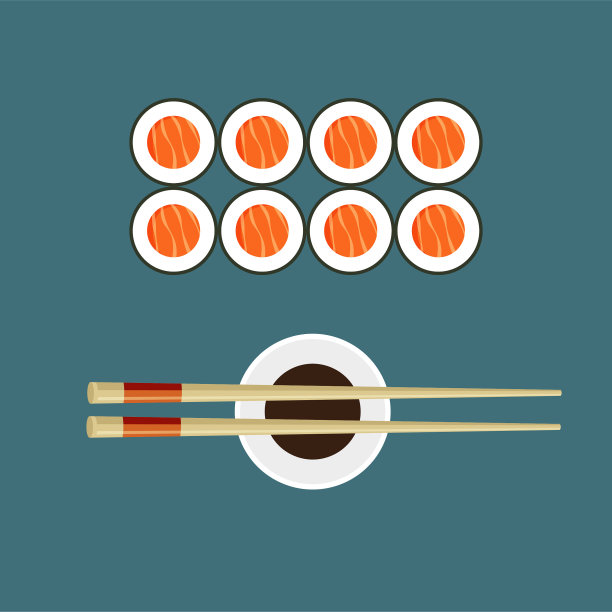 日式三文鱼卷。图片下载