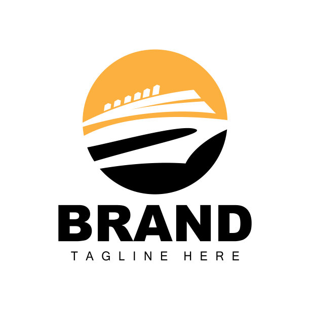 船的标志，海洋运输矢量，和游轮，货物，物流，帆船学校，快艇图片下载