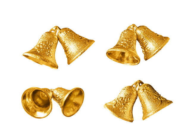 白色背景圣诞礼物元素，圣诞，冬天，新年概念，图片下载