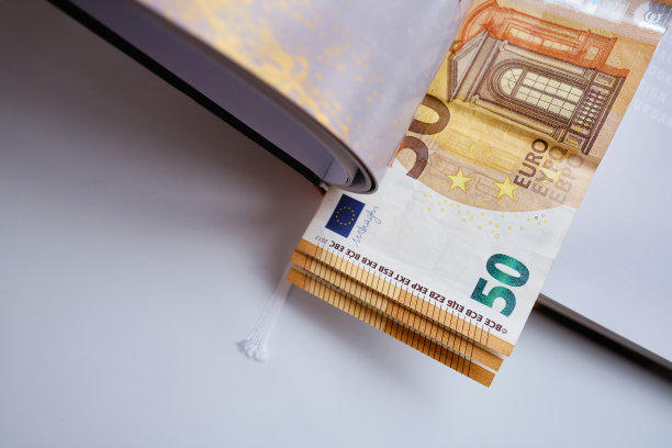 50欧元纸币接近。财经商业旗帜图片下载