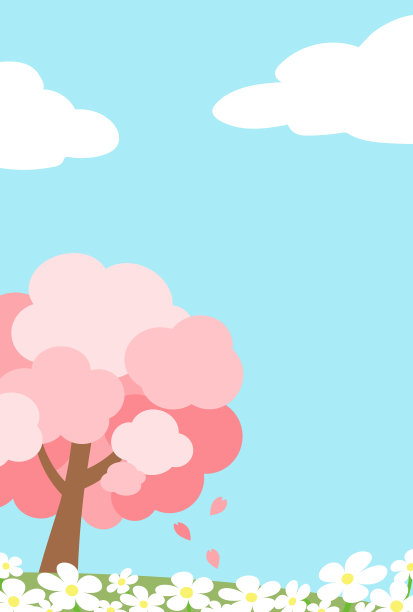 美丽的樱花框架材料图片下载