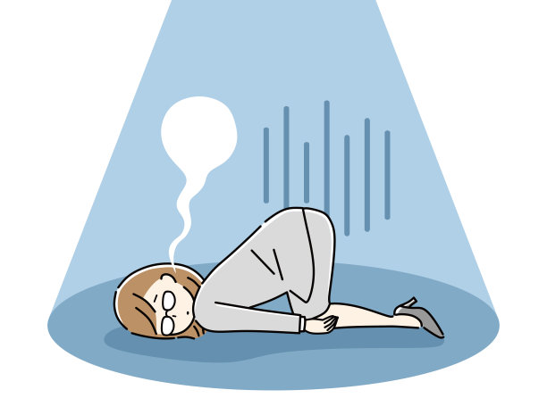 一个陷入绝望的女商人。图片下载