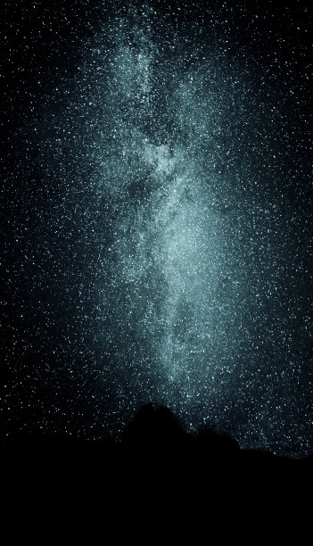 宏伟的太空背景与许多恒星，银河系和地平线图片下载