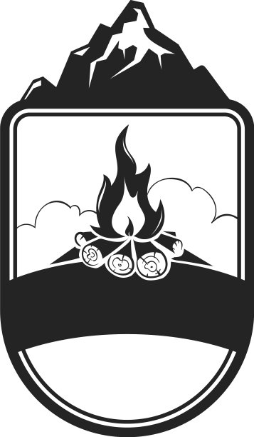 露营俱乐部标志旅游徽章旅游标签图片下载