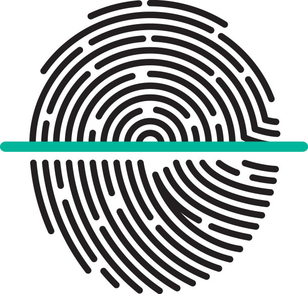 蓝色激光扫描指纹数据保护图片下载