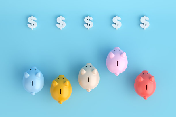 商业中的金融竞争或经济竞赛。存钱，盈利，投资。财务目标的实现。图片下载