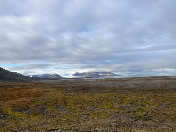 近距离观察斯瓦尔巴群岛恶劣的地形图片下载