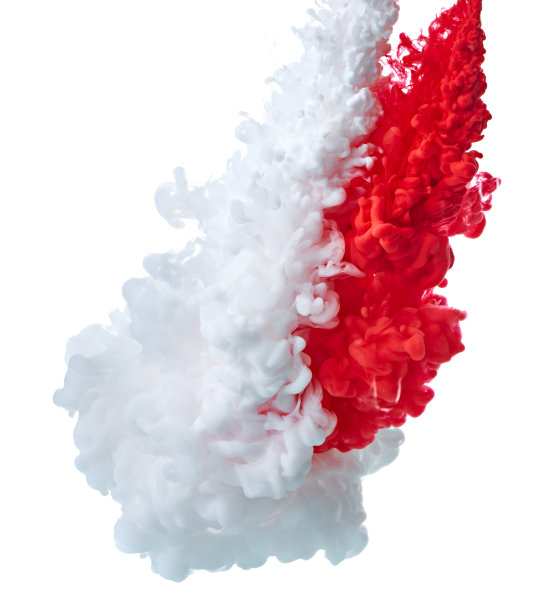 混合墨水抽象背景与飞溅的丙烯酸涂料在水中。流动的丙烯酸背景图片图片下载