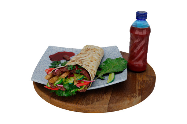 3d渲染快餐逼真的素食玉米饼图片下载