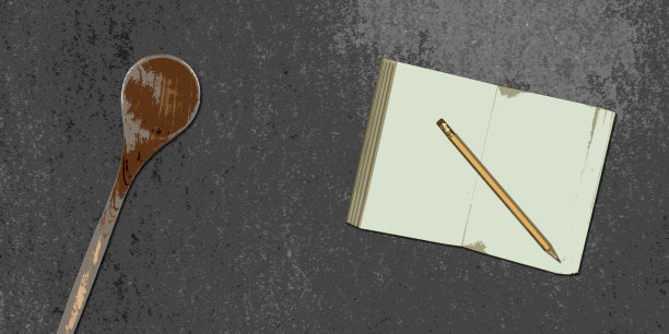 木烹饪勺食谱书图片下载