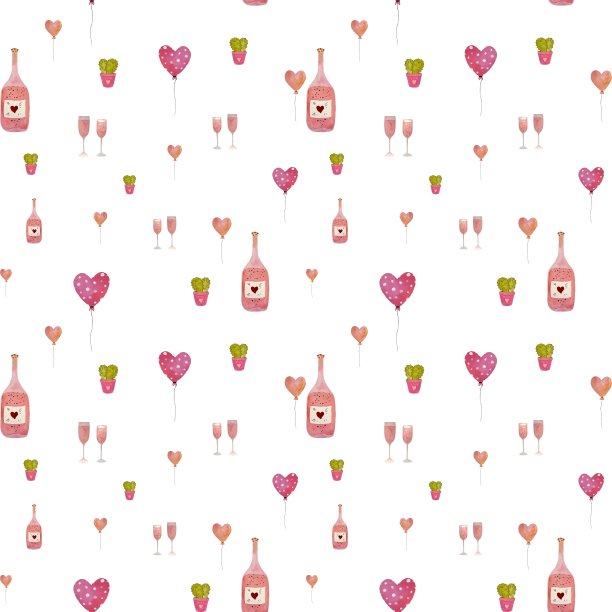 仙人掌玻璃爱气球水彩图案图片下载