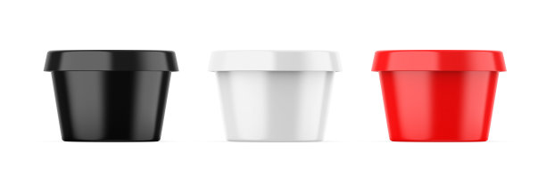 迷你冰淇淋杯的品牌和推广模型，3d渲染插图图片下载