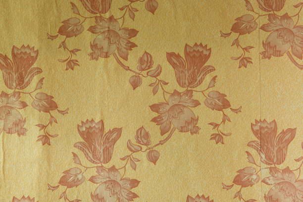 墙上的旧墙纸。旧墙纸的纹理或背景。图片下载