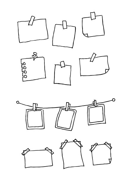 手绘记事本插图集图片下载